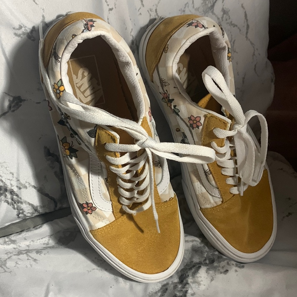 Floral Checkered Vans